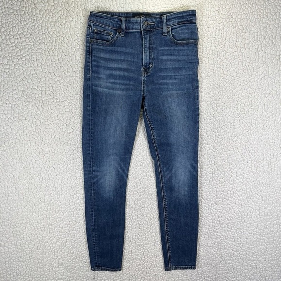Lucky Brand Bridgette Crop Skinny Jeans Womens 6/28 (26x27) Blue Boho Minimalist - Picture 2 of 12
